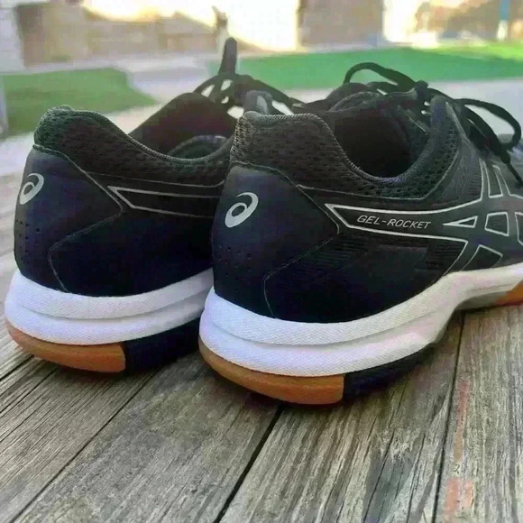 ASICS Gel Rocket Men's Black Sneakers Size 8.5 - Picture 2 of 6